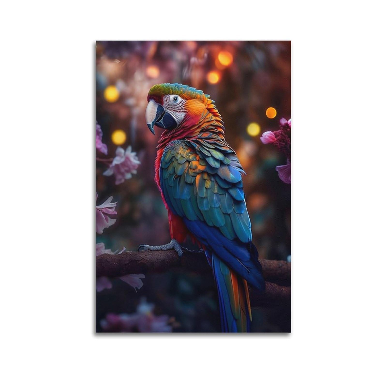 CXHJCA Animal Artwork Poster Macaw Poster Decorative Painting Canvas Wall Posters And Art Picture Print Modern Family Bedroom Decor Posters 20x30inch(50x75cm)