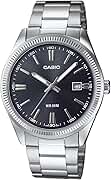Casio MTP1302D-1A1 Black Dial Watch, Black