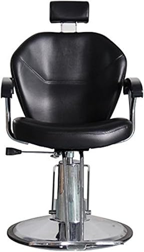 Vista 2 de Funnylife Silla de peluquero hidráulica negra con reposacabezas y reposapiés Equipos (negro) Negro -,Rojo -,https:/ www.Yaxa/dp/undefined