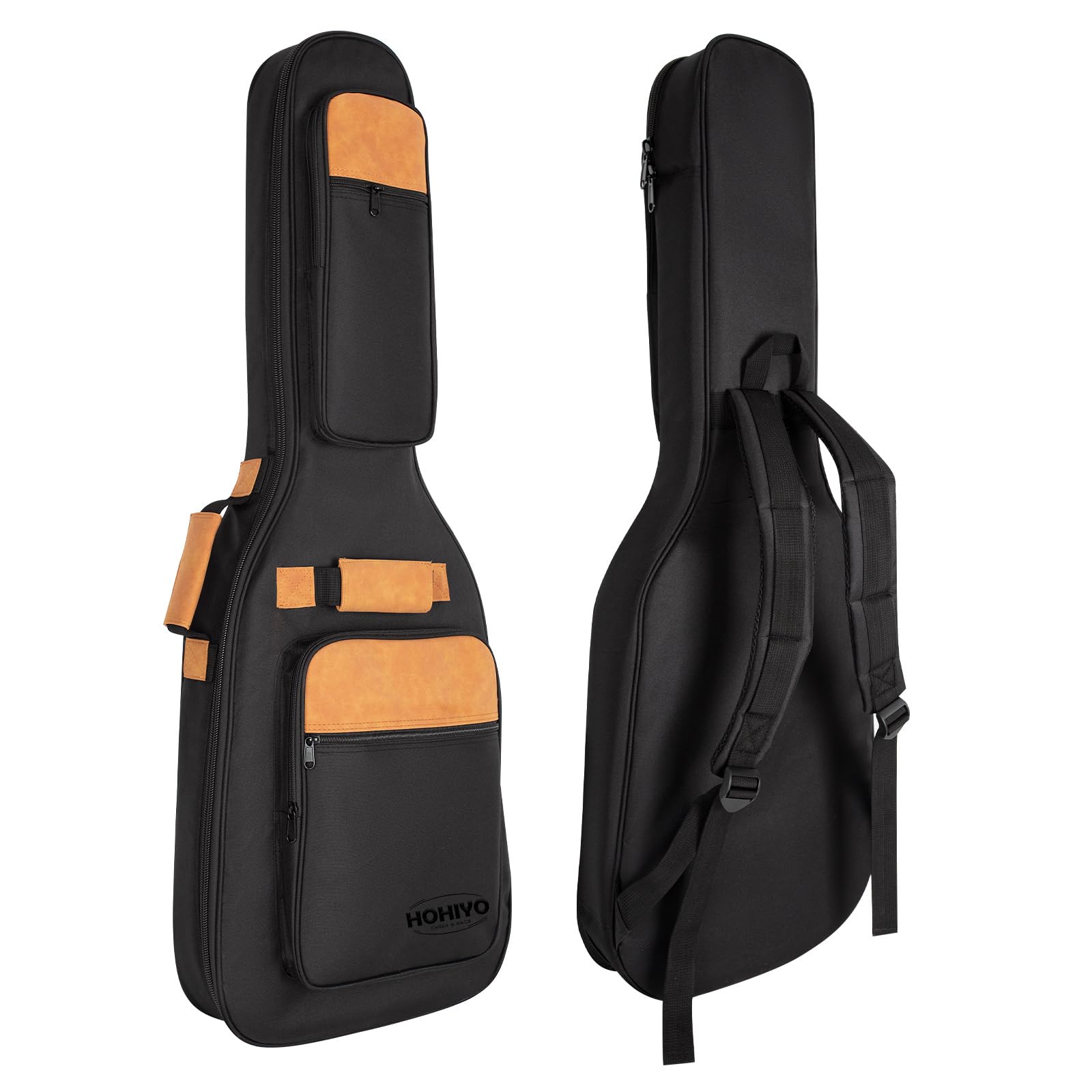Gitarrentasche aus Leder, 104,1 cm, gepolstert, wasserdicht, für 99 cm (39 Zoll) Gitarre, Schwarz