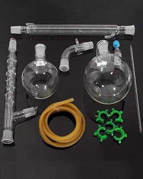 1000Ml 24/29 Alcohol Distiller 13 Pcs Extraction Oil Distillation Equipment Set Lab Glassware Vacuum Distillation Unit
