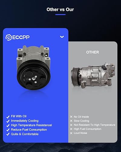 Miniatura 8 de ECCPP Compresor de AC con embrague 1996-1997 apto para Ford F-100 Ranger 2.3L CO 101280C AC Compresor