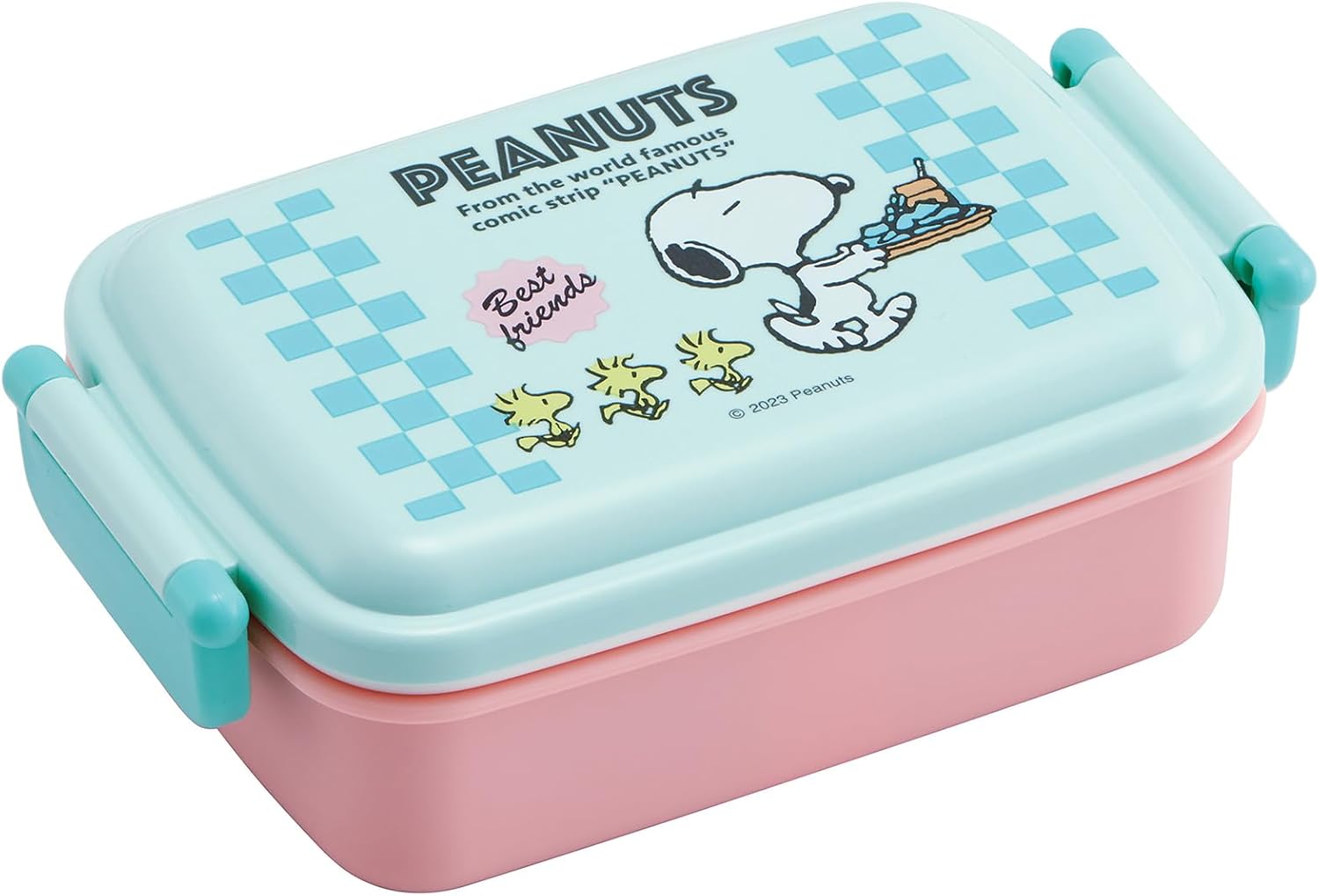 Skater Peanuts Lunch Box 15.22oz (80's Cafe Design) – BPA Free, Microwave Safe Without Lid, Dishwasher Safe