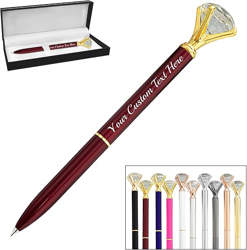 1 bolígrafo de diamante con cristal, bolígrafos personalizados a granel con grabado sin nombre, bolígrafos de diamante personalizados, lápiz óptico disponible en Yaxa Peru