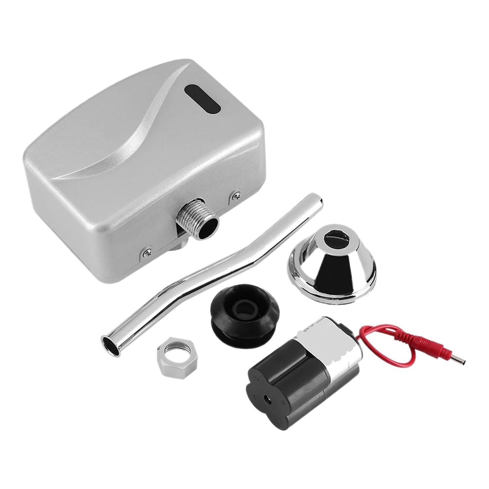 EEZII Bathroom Toilet Exposed Wall Mounted Automatic Sensor Touchless Urinal Flush Valve 6V Toilet Urinal Valve Urinal Flush Valve