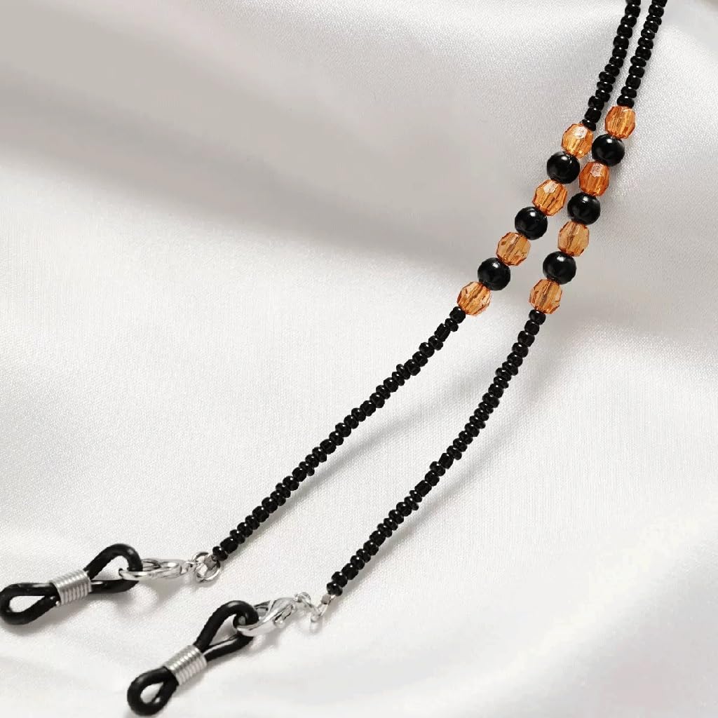 Cuello Colgante de Cadena de Gafas con Cuentas Decorativas Que no se decoloran y no Caen