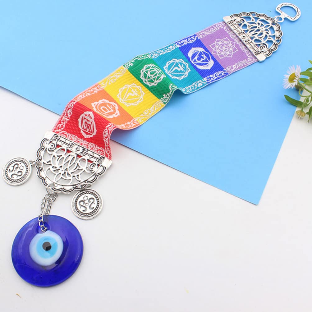 Amazon.co.jp: FOMIYES 壁掛けアラビア語書道タペストリーブルー邪眼の