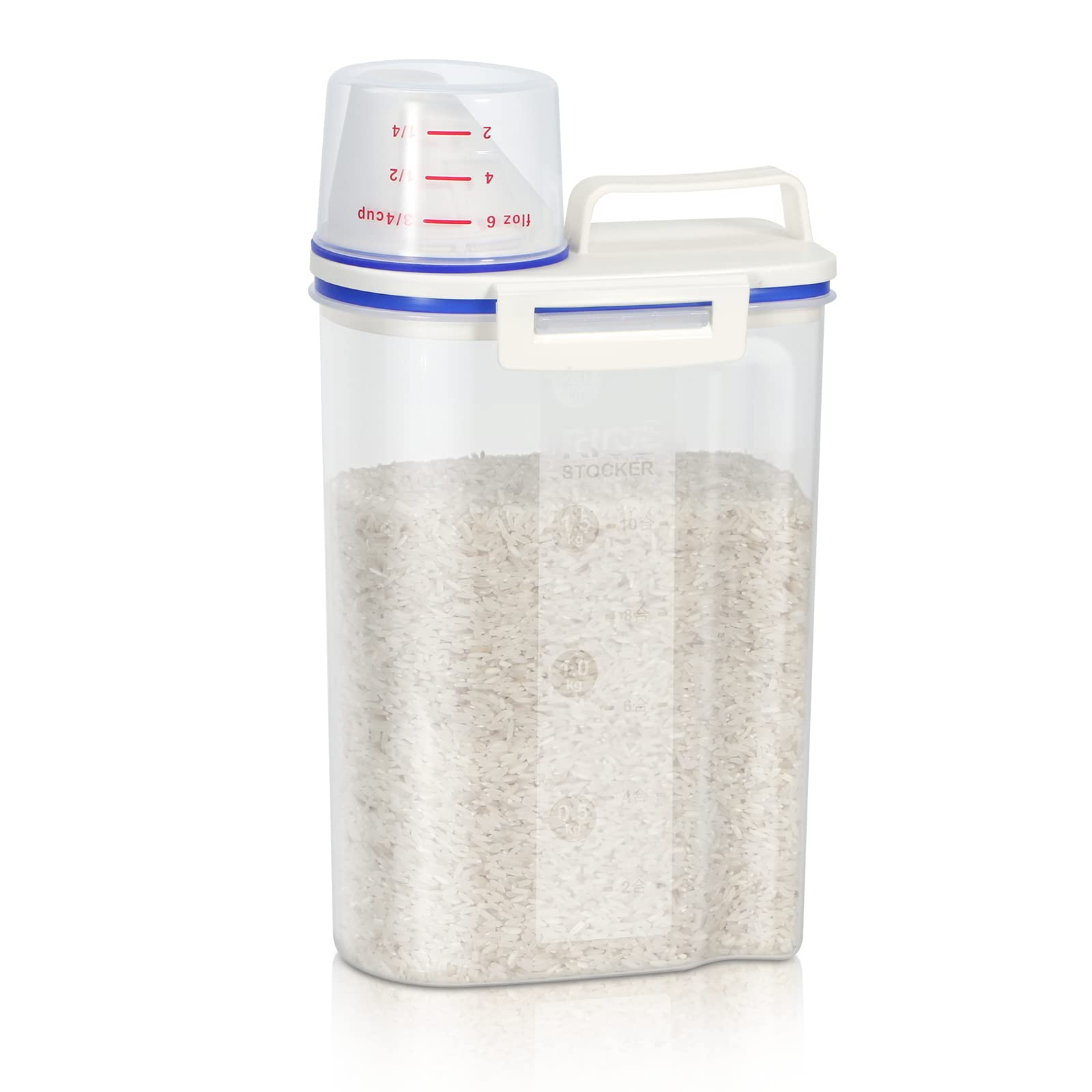 Buy TBMax Rice Storage Bin Cereal Containers Dispenser with BPA Free Plastic + Airtight Design