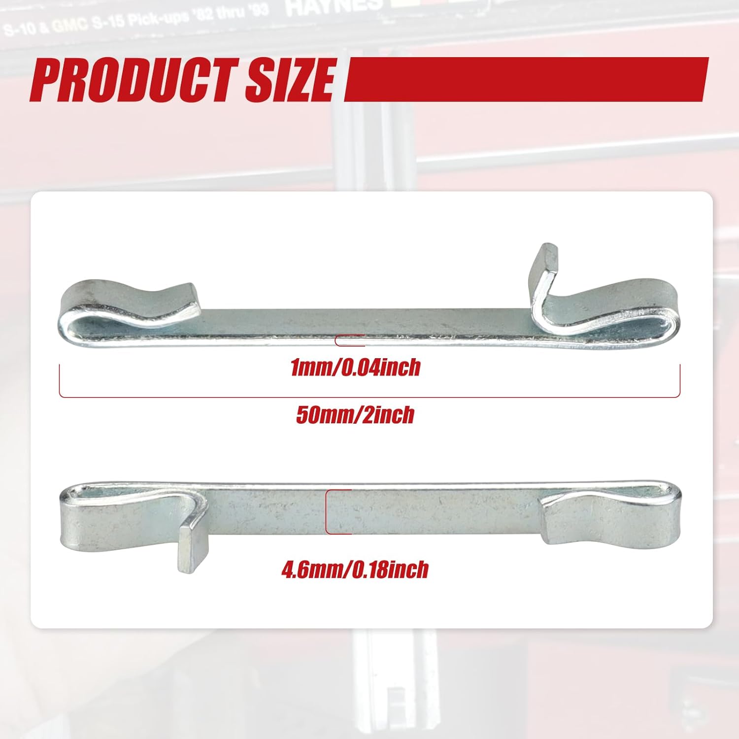 4 Pcs Early 2'' Double Loop Style Tool Box Drawer Slide Retaining Keeper Clips for Napa Mac Matco Proto Sears Craftsman Toolbox