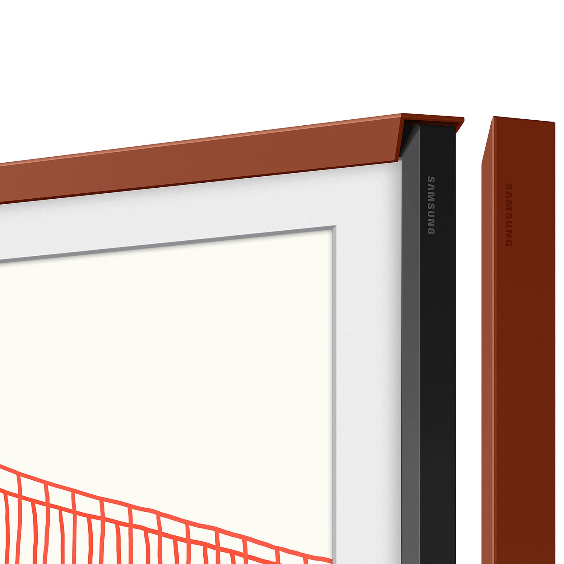 Samsung The Frame Bezel - Terracotta 55 Inch -3