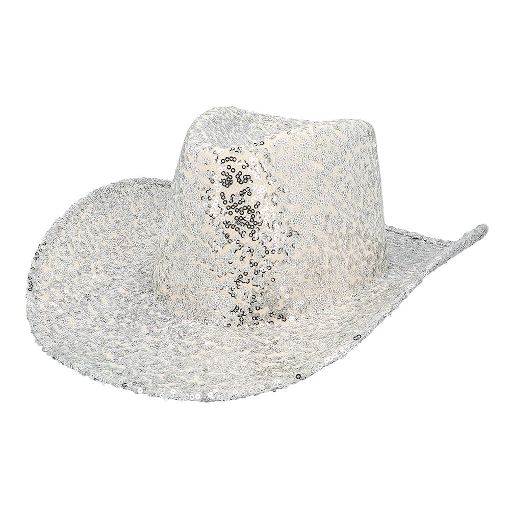 Boland - Cowboy Hat Rodeo Party, Hat for Fancy Dress Costumes, Carnival, Theme Party and JGA, Silver