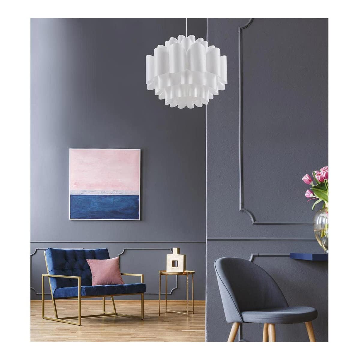 Suspension design salon 130 cm Amaryllis pour combler les grands volumes