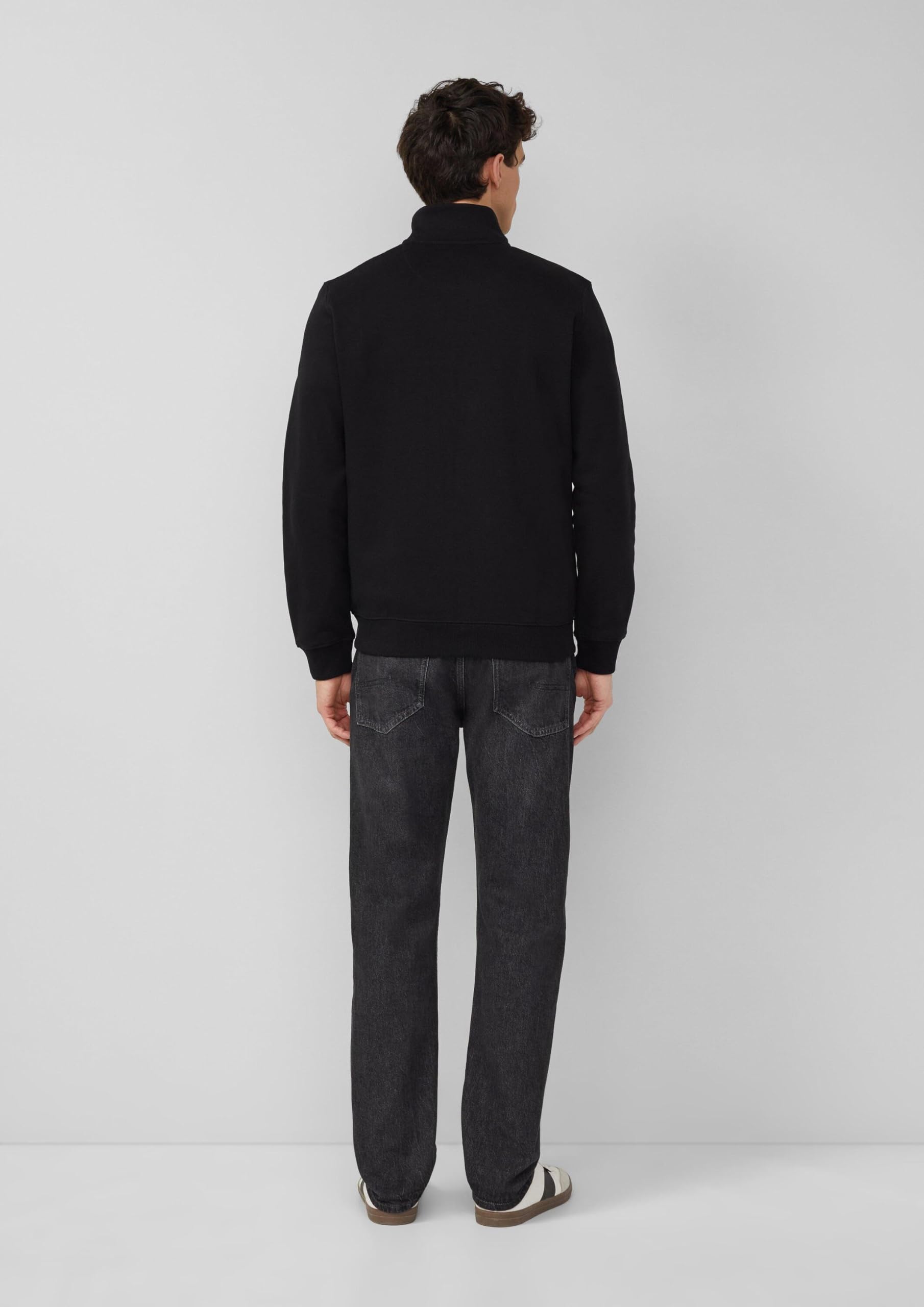 s.Oliver Sweatshirt-Jacke mit Stehkragen und Eingrifftaschen