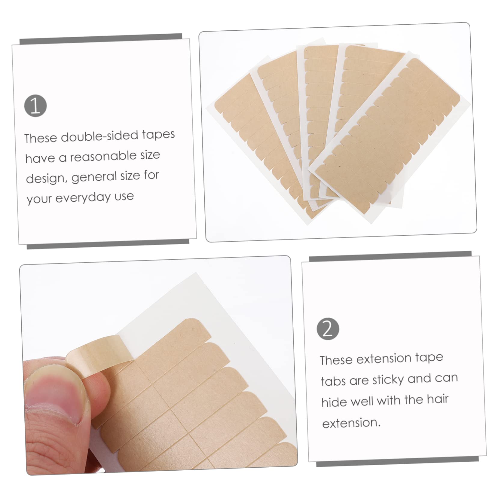 Baluue Hair Extensions Adhesive Strips Double-Sided Tape for Braid Extension 10 Sheets Set