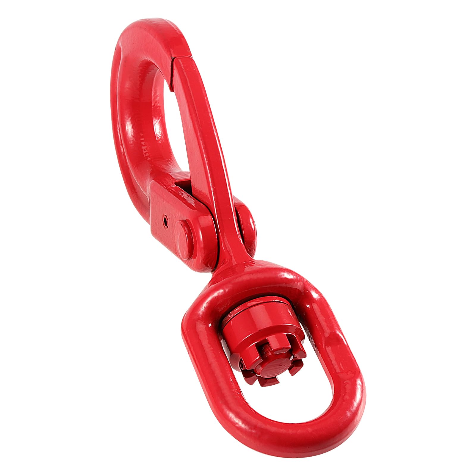 Gancio girevole autobloccante girevole da 3,15 tonnellate, in acciaio legato di grado 80, gancio di sollevamento girevole resistente, gancio girevole da 3150 kg per costruzione di navi