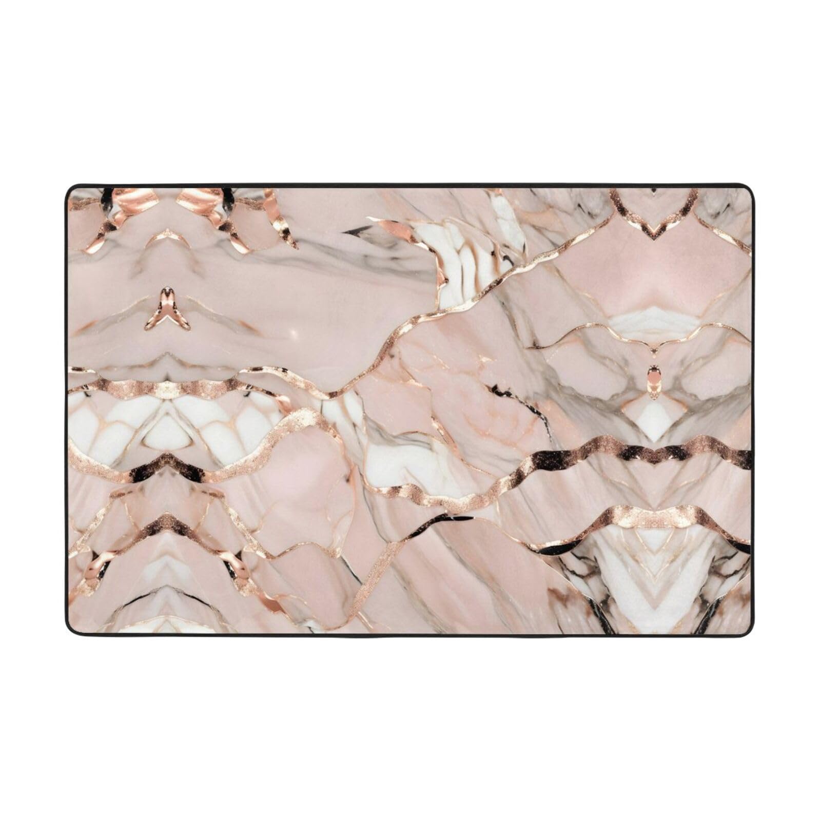 Tapis salon marbre doré rose de haute qualité pour intérieur moderne