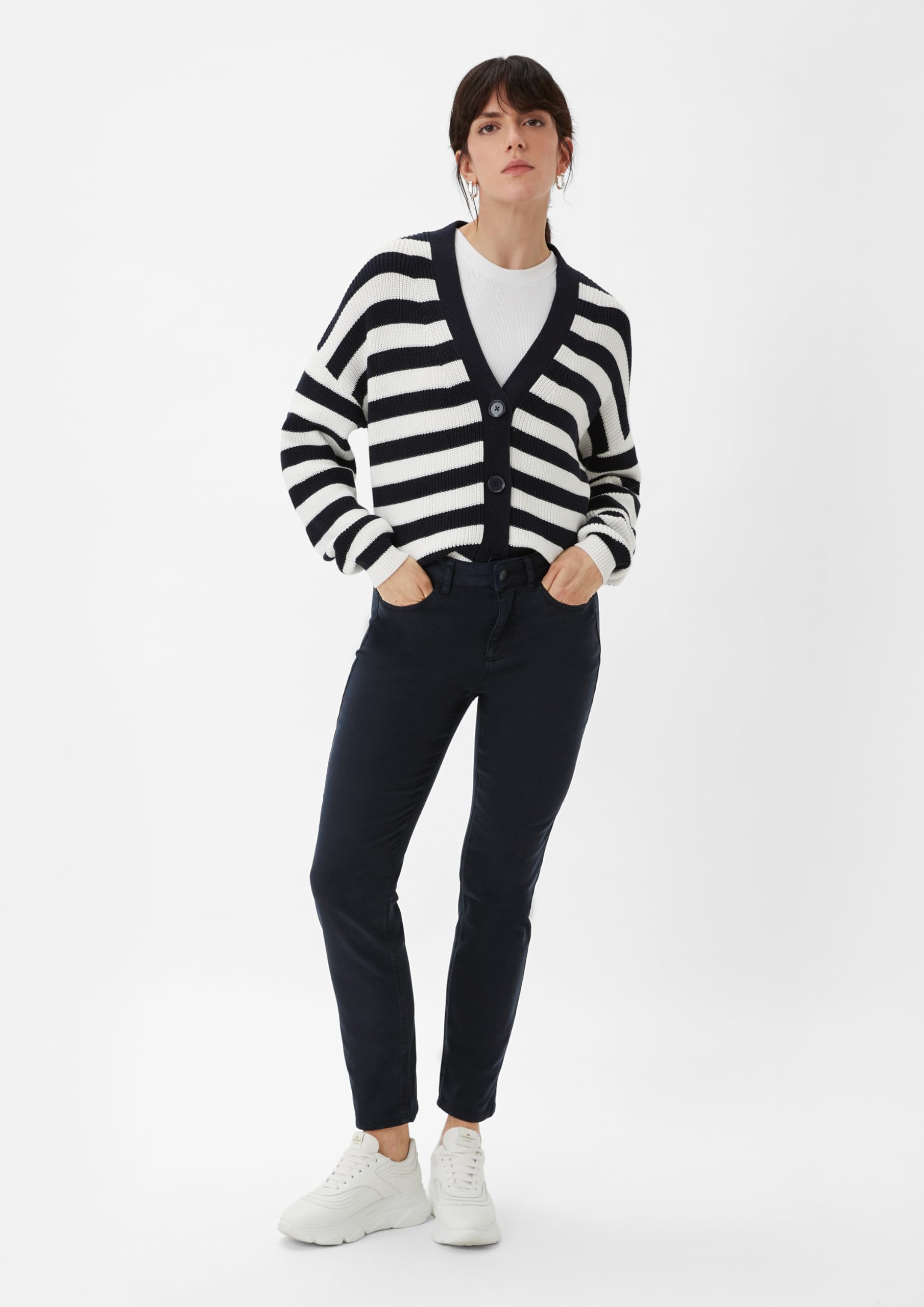 Comma Satinhose mit Skinny Leg