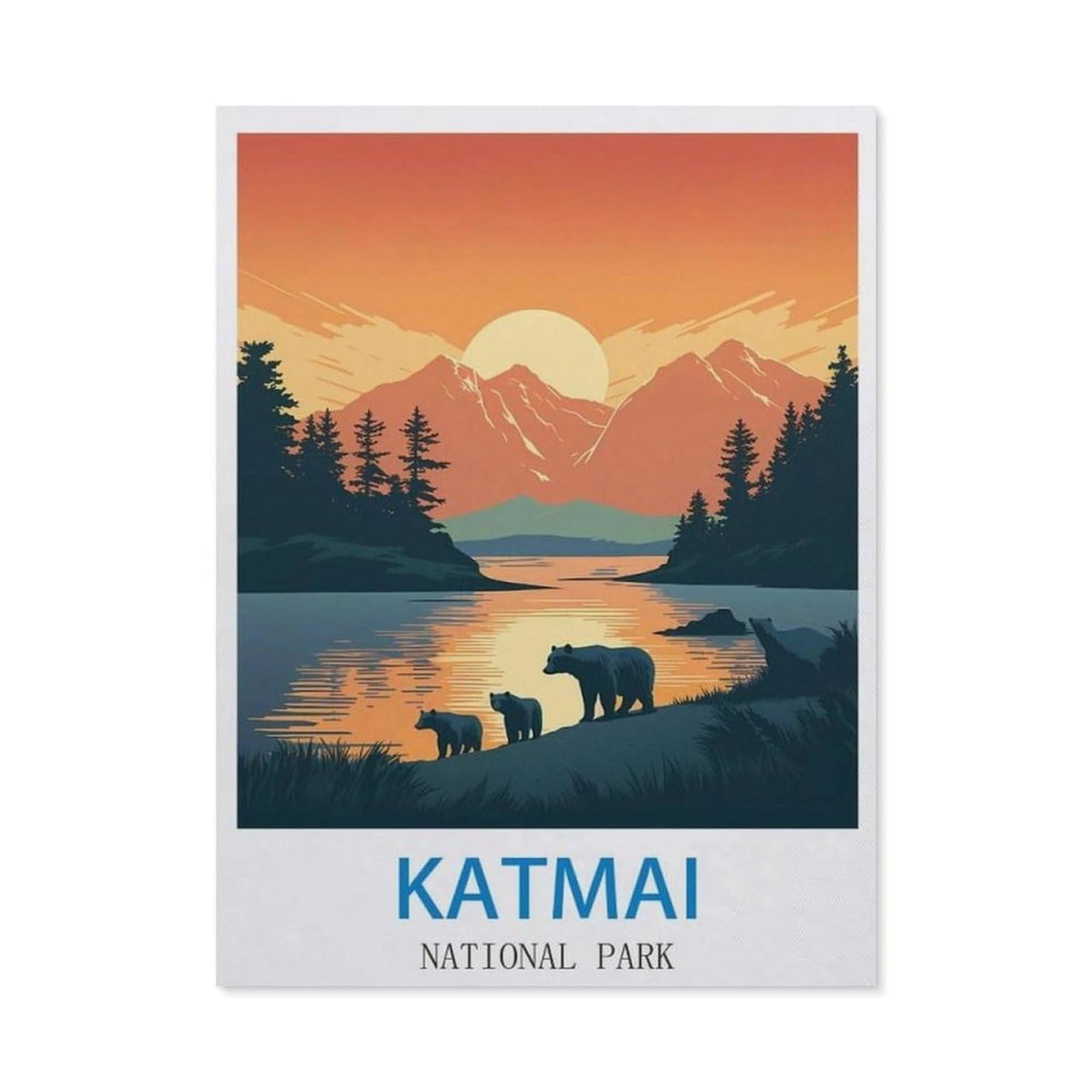 BEAYODKP Diamond Painting，Katmai National Park（30 x 40 cm）