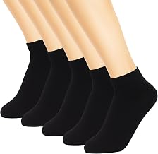 Women's Ankle Socks Short Cotton Comfortable 5 Pairs Plain Soft Classic 36-38.39-42 Breathable Casual