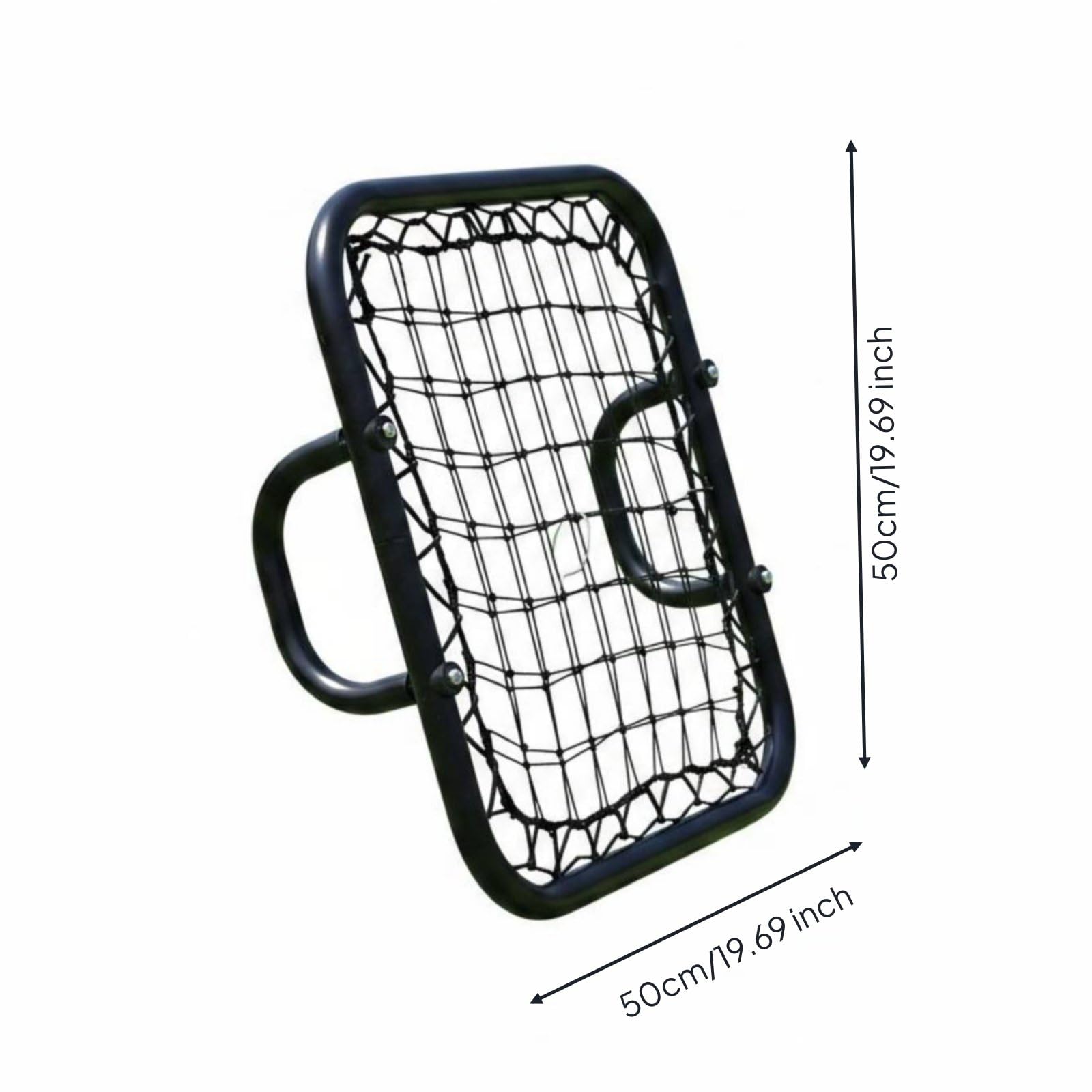 F Fityle Red de de Fútbol Entrenamiento Rebounder Portería Control Precisión Pase con Asa Doble y Marco de Acero Galvanizado Adecuada para Ejercicios en Casa Parque Campo Sesiones de Técnica