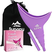 Female Urination Device, Reusable Female Urinal Silicone Women Pee Funnel Allows Women to Pee Standing Up, The Perfect Companion for Camping,Outdoor,Travel（Fuchsia）
