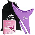 Sunany Female Urination Device, Reusable Female Urinal Silicone Women Pee Funnel Allows Women to Pee Standing Up, The Perfect Companion for Camping,Outdoor,TravelFuchsia (Light Purple)