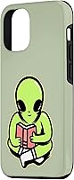 Vista 5 de iPhone 15 Pro Max Alien Reading A Book Case