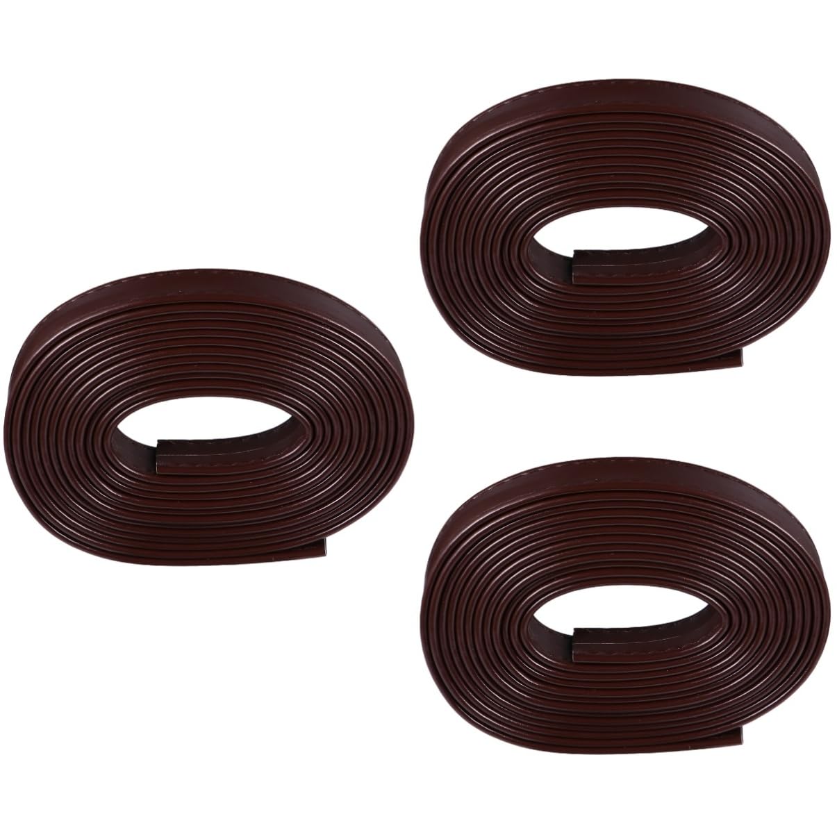 NUOBESTY 3pcs DIY Leather Strip Cord 100% Leather Strap for Craft Double-Sided Curling Edges Bag Decor DIY Belt Odorless Easy to Clean