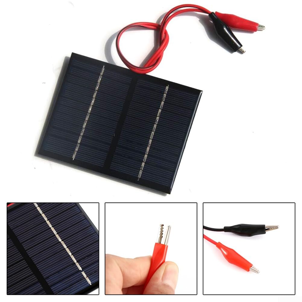 Pannello solare 12V 1,5W mini celle solari portatili, fai da te in polisilicio, pannello solare 115 x 90 mm per energia solare, casa fai da te, progetti scientifici - giocattoli (1 pz)