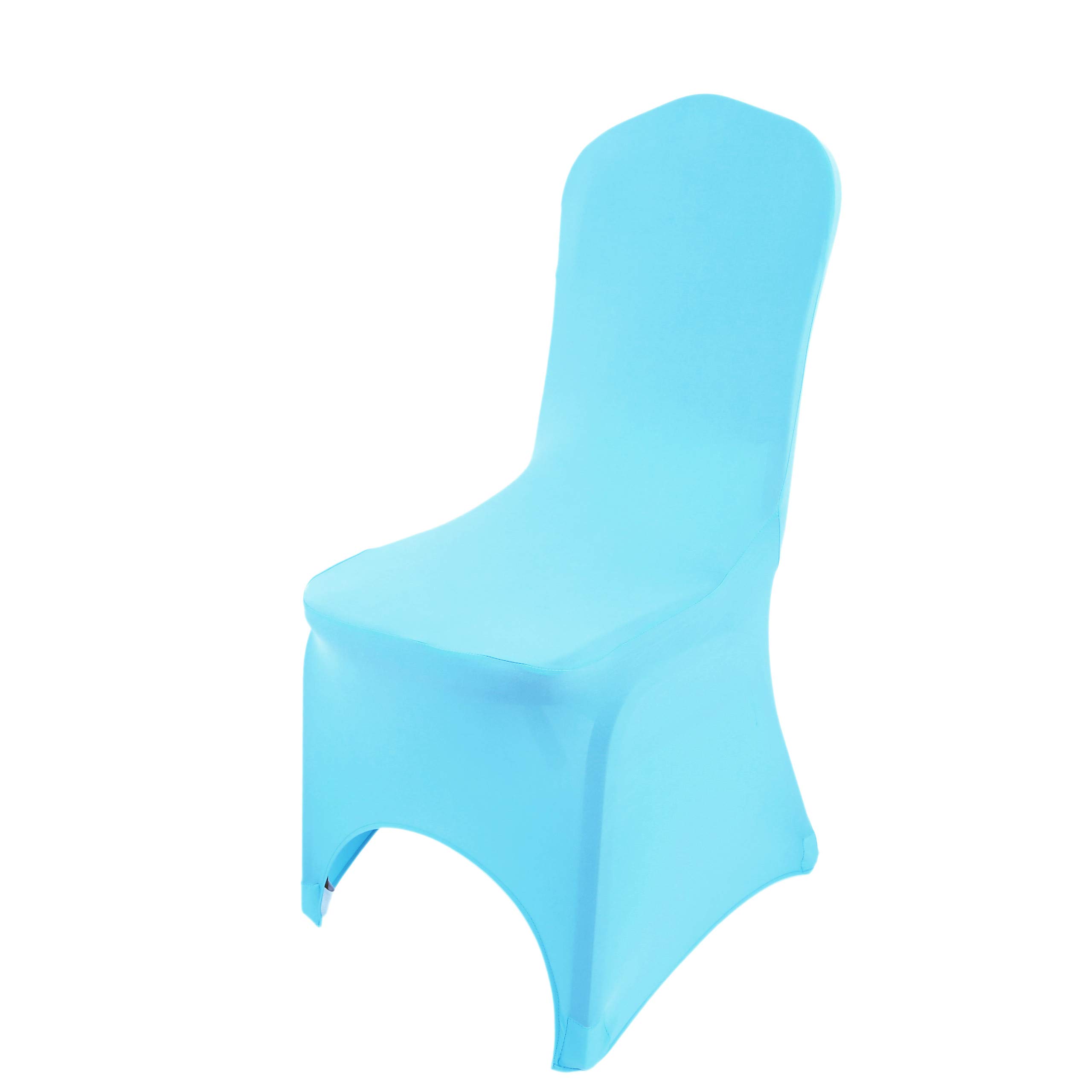 Chair Covers Spandex Universal Slipcovers Dining Chair Cover Wedding Banquet Party Arched Front (Baby Blue, 20) โ image 1