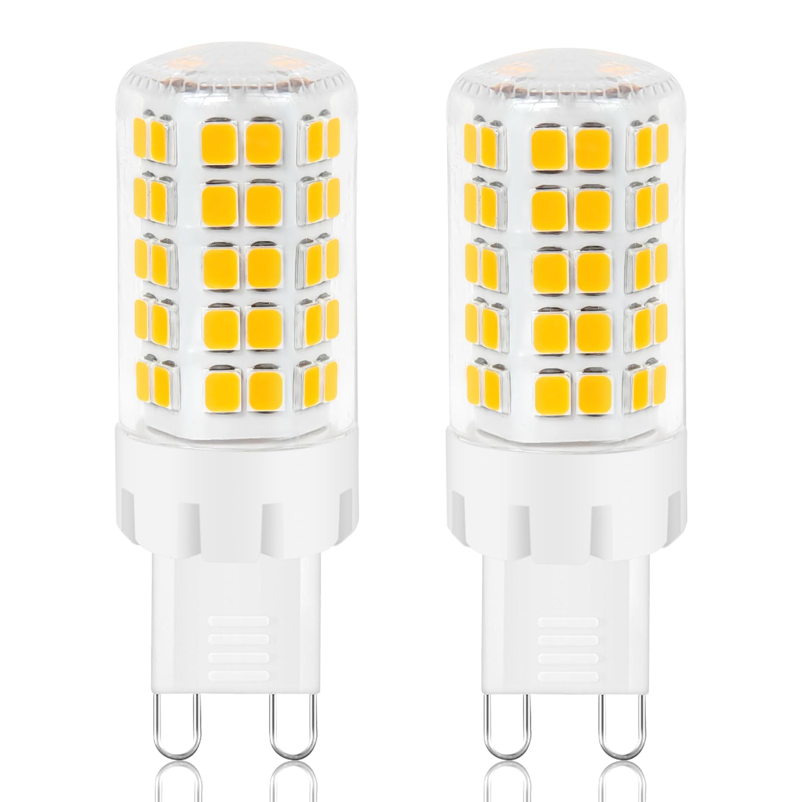 Euxper G9 LED Lampen 8W Warmweiß 3000K, GU9 LEDs Glühbirne Entspricht 60W 80W Halogen birne, Kein Flackern LED G9 Leuchtmittel, AC 220-240V, 360°Abstrahlwinkel, 2er Pack