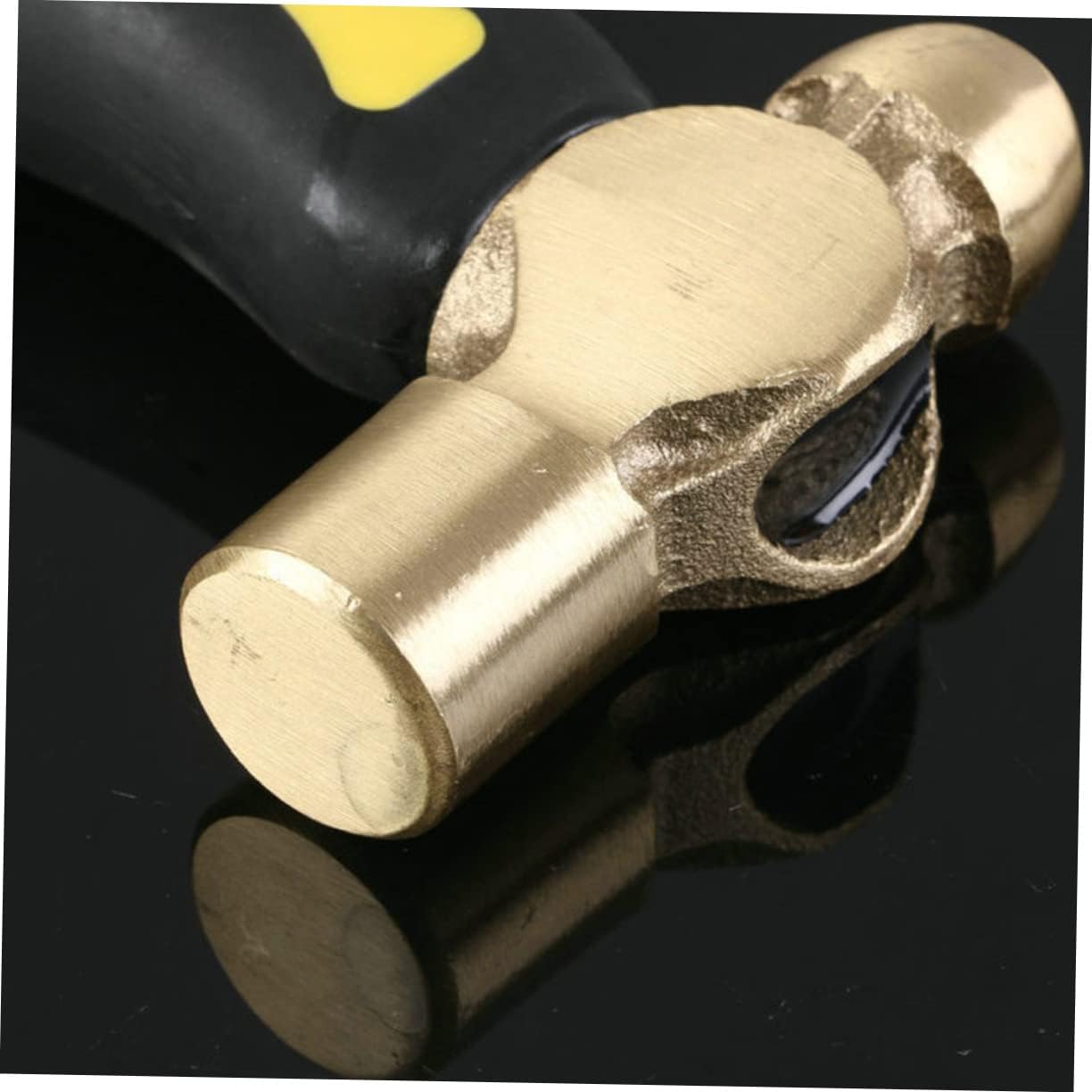 Holibanna Brass Metal Stamping Hammer Round Brass Hammer for Jewelry Making Mini Handle Non-sparking Design for Safe Use