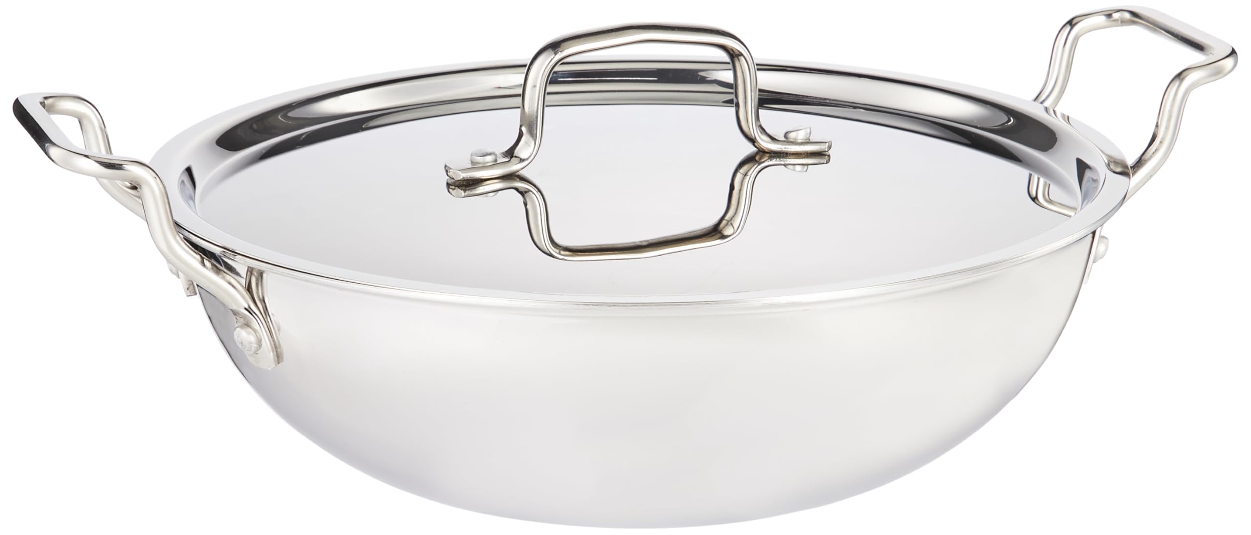 Tosaa TryPly Stainless Steel 30 cm Kadai with Lid/Indian Wok|Even Heat Distribution| Consumes Less Oil|Easy to Clean|Gas Stove Compatible - 4150 ml-picture-25