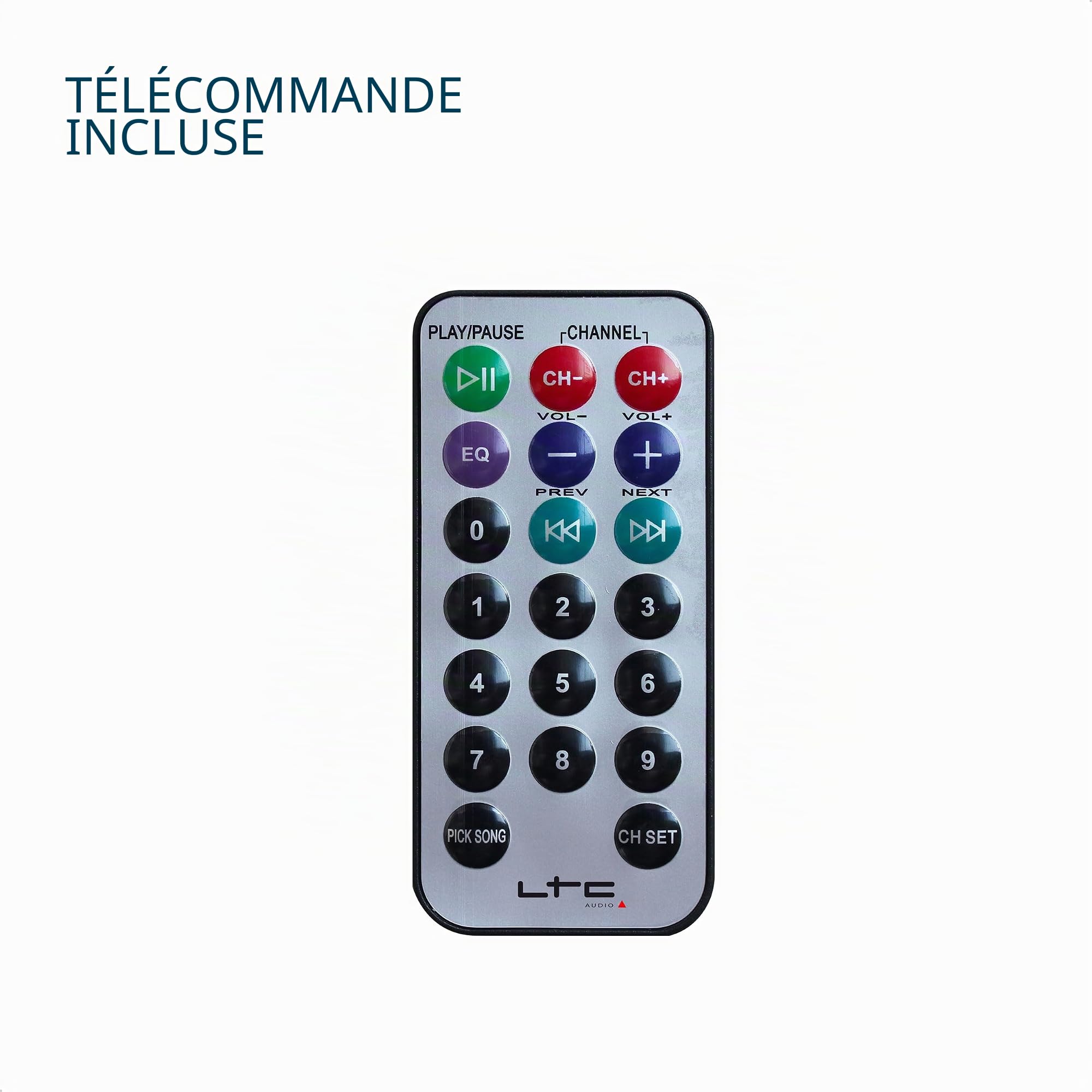 LTC - ATM2000USB-BT - Amplificateur stéréo de 2 x 50 W - USB, SD et Bluetooth - Silver
