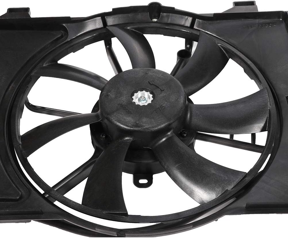 Radiator Cooling Fan Assembly Compatible with 2007-2018 for Toyota for Yaris 1.5L, Black Radiator Fan Direct Fit Replacement for Engine Cooling Fan