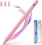 Stylet pour iPad Apple : Charge Rapide pour Apple Pencil avec Rejet de Paume Sensibilité à l'Inclinaison - Stylo pour i-Pad 10/9/8/7/6, iPad Pro 12.9"/11"/13" M4, iPad mini 6/5, iPad Air 5/4/3/11"-13" M2