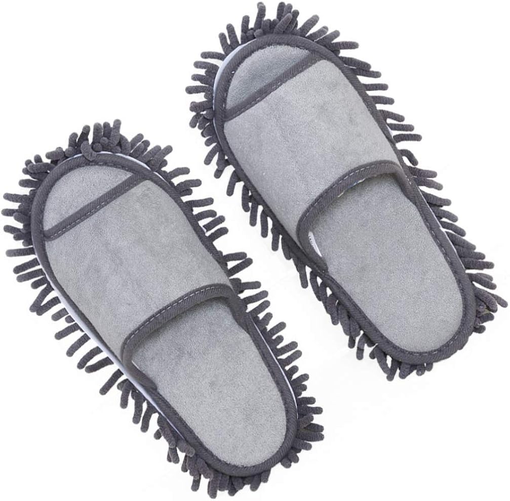 Happyyami Mop Slippers Cleaning Dusters House Shoes Microfiber Slippers