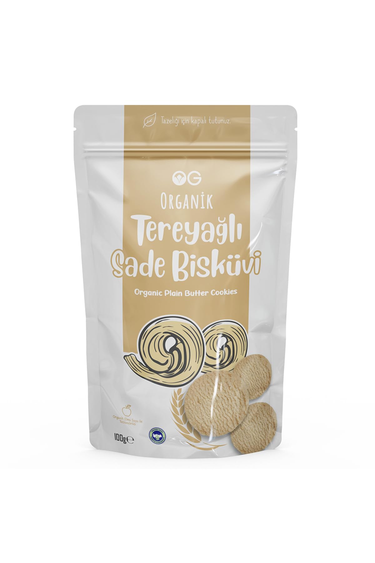 OG Organik Tereyağlı Sade Bisküvi 100 Gr
