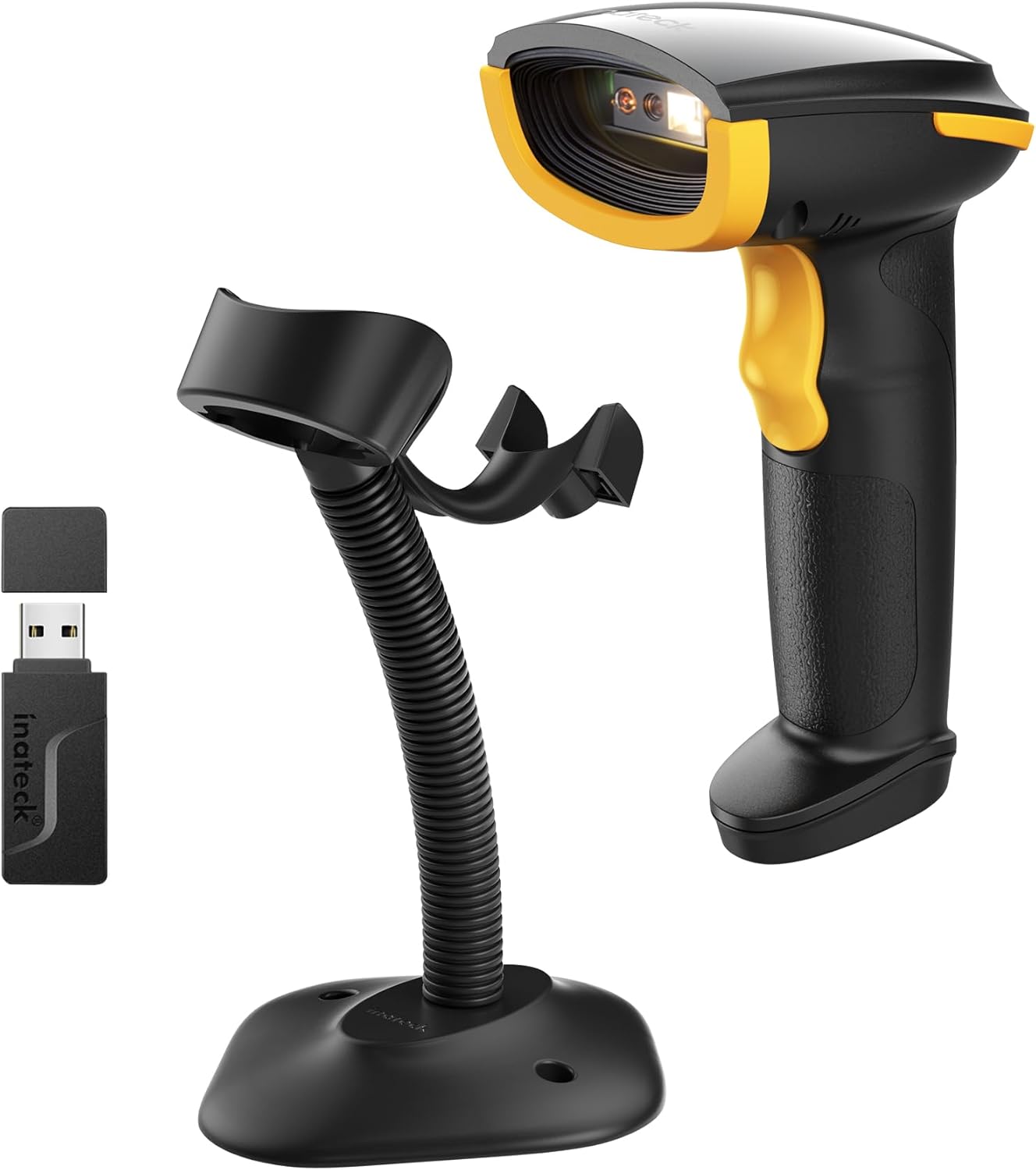 Inateck 2D Barcode Scanner with Intelligent Stand, Wireless QR Code Scanner, Handheld Scanner with APP and SDK, 2D Imager with 2600mAh Battery, BCST-35 Inateck 2D Barcode Scanner with Intelligent Stand, Wireless QR Code Scanner, Handheld Scanner with APP and SDK, 2D Imager with 2600mAh Battery, BCST-35