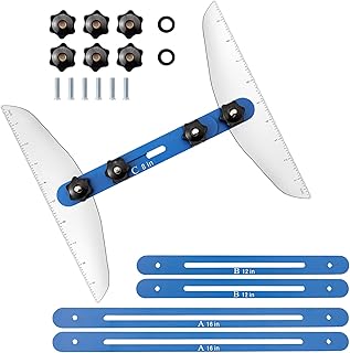 Stair Treads Gauge Template Tool - The Ultimate Stair Jig and Measuring Tool for Cutting Perfect Stairs, Risers, Shelves, and Drywall - 11.4In to 60.7In Range - Durable Design - Ideal Gift for DIYers