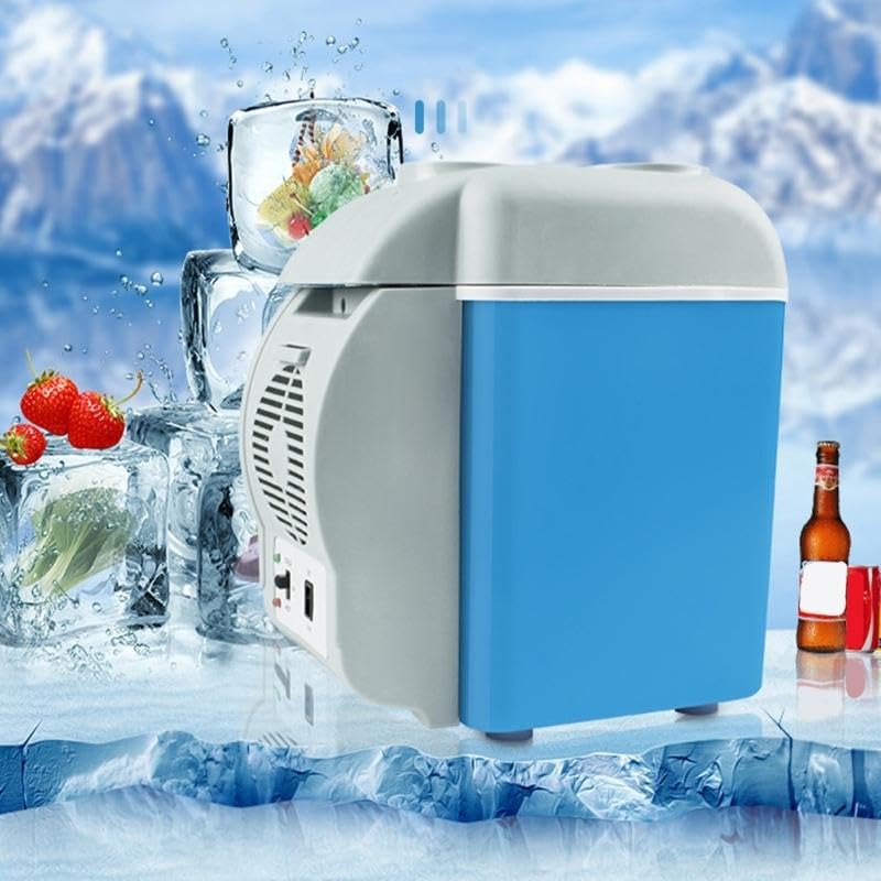 Generico 7,5 l przenośny mini chłodnica samochodowa i ogrzewacz | 12 V DC / 110 V AC podwójne napięcie lodówka samochodowa | Compact Electric Cooler Box do samochodów, sypialni, na kemping, do biura i