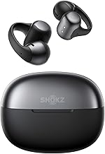 SHOKZ OpenDots ONE Cuffie Open-Ear, Audio Dolby Premium, Auricolari a Clip da 6,5 g, Bluetooth 5.4, Wireless con Microfono, Ricarica Rapida, 40 ore di Autonomia, IP54, con Panno per la Pulizia - Nero