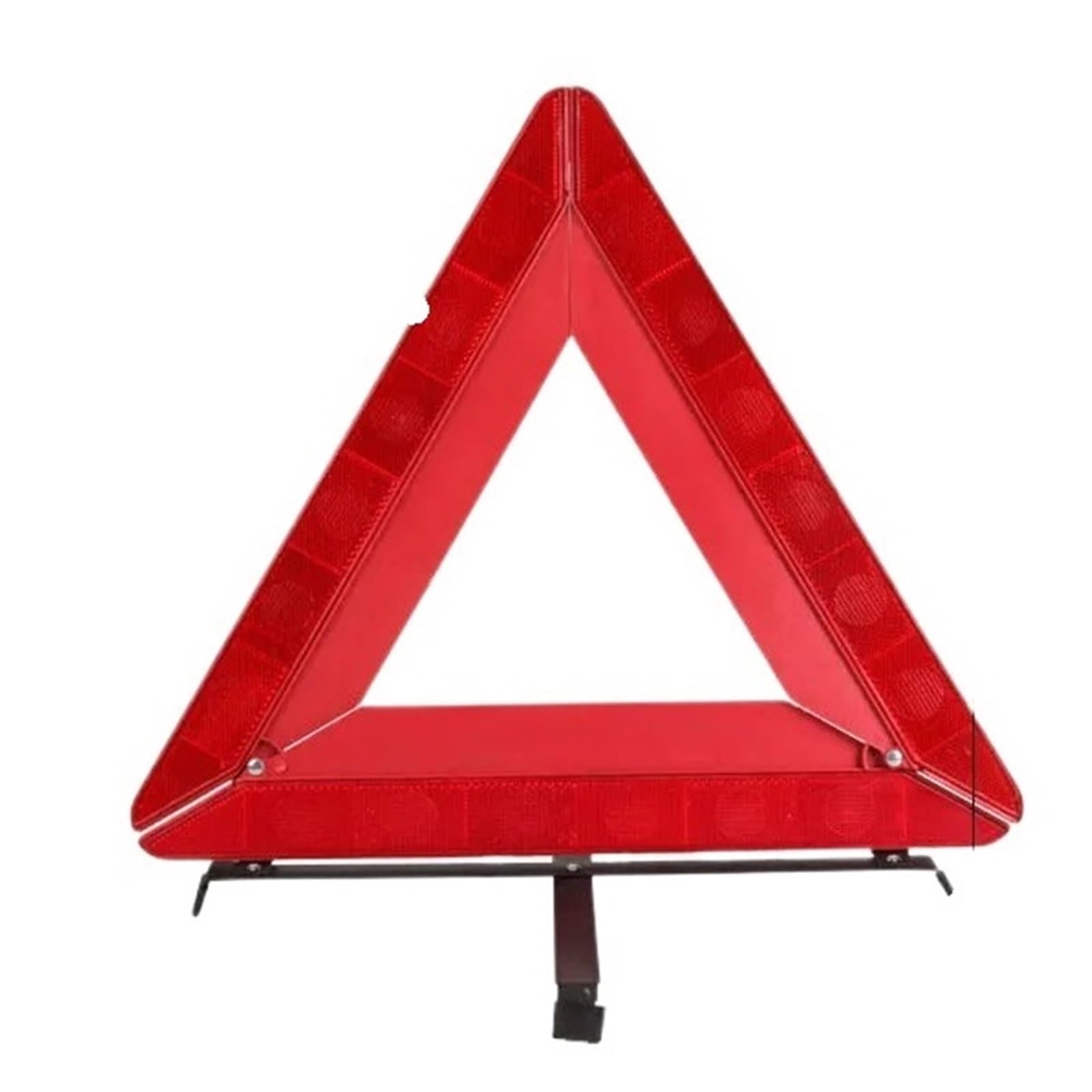 Warndreieck Auto Set Stativ gefalteter Stoppschild-Reflektor, Auto-Notfall-Pannenwarngerät, dreieckig, rot, reflektierend(Big Red)