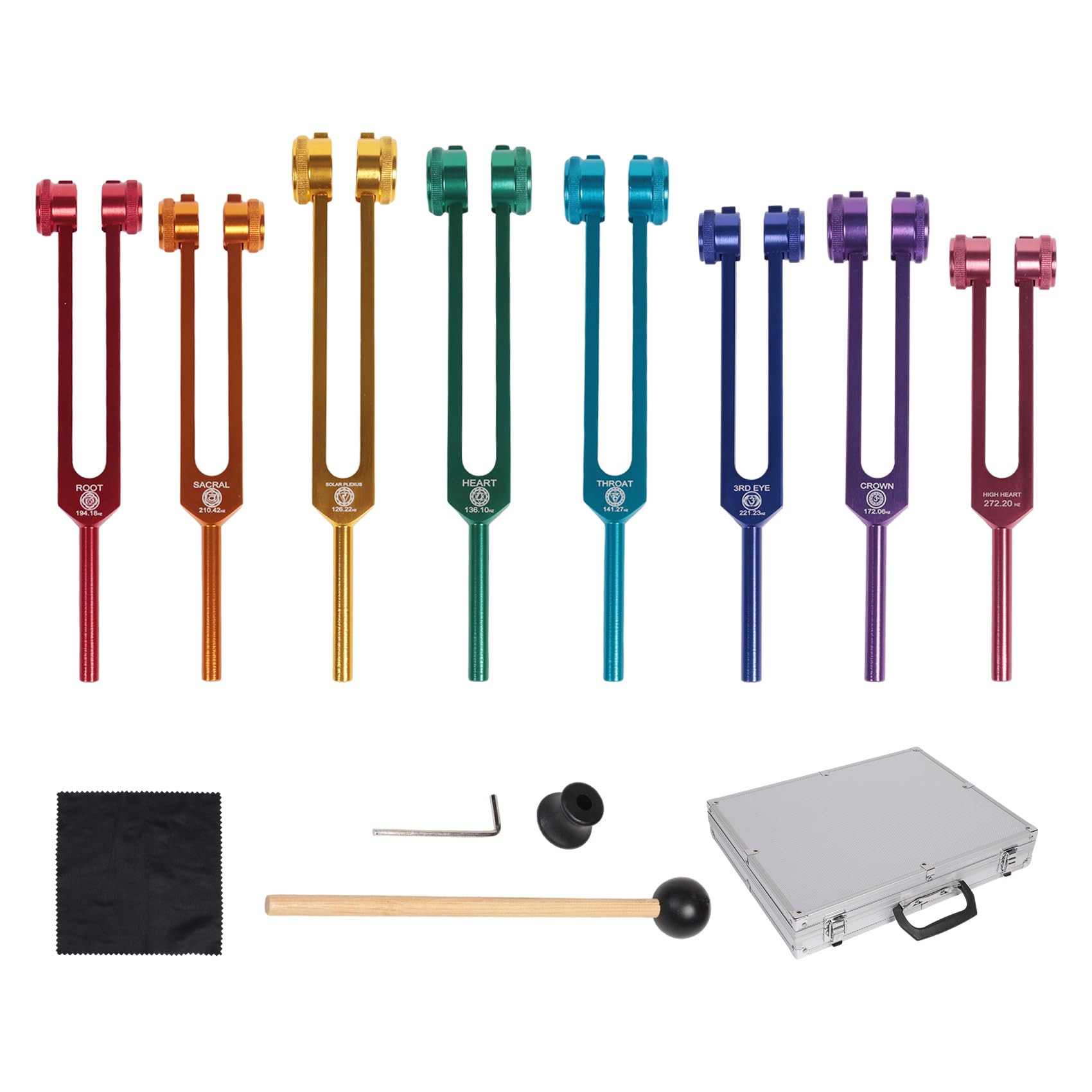 Ensemble de Diapason Chakra Aluminium – Son Précis et