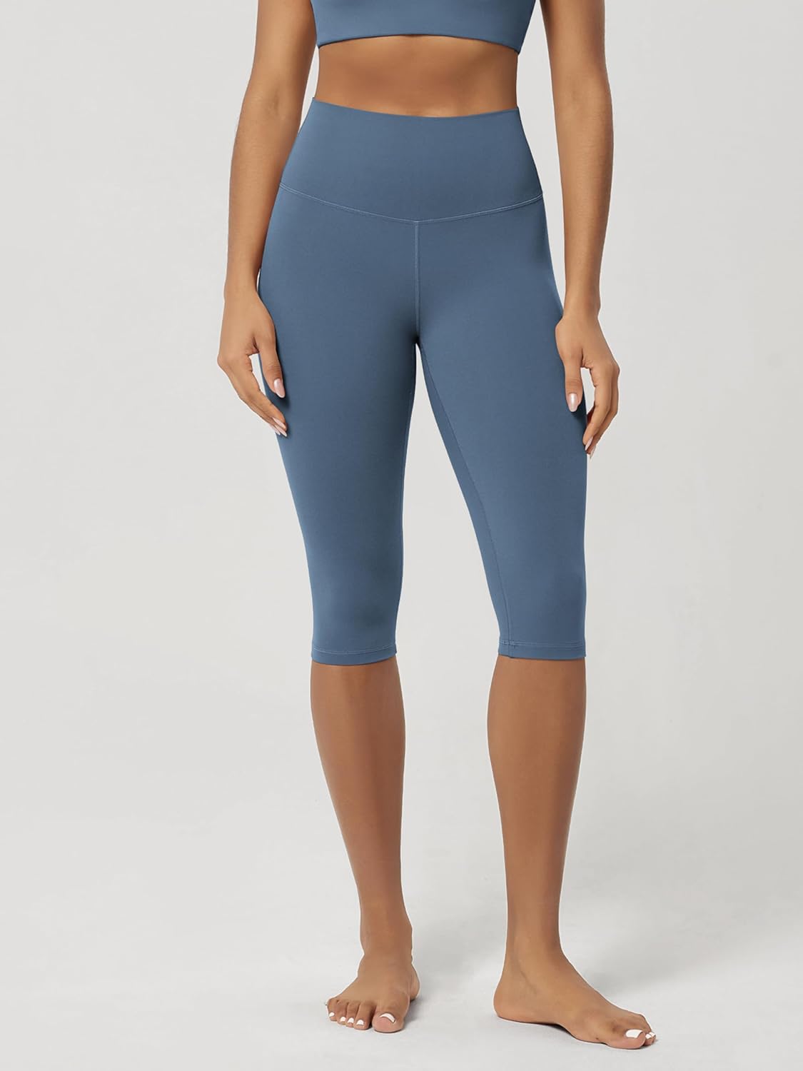 ODODOS Buttery Soft Lounge Yoga Capris for Women, 14" / 19" / 21" High Waist Capri Leggings - Image 2
