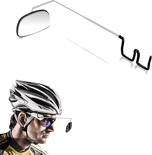 Accmor Espejo para gafas de bicicleta, ajustable en 360 grados, espejo de visión trasera de bicicleta, accesorios de equitación, 1 paquete