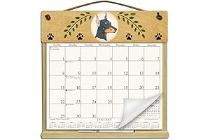 2024 Doberman Pinscher Desk Calendar with Replaceable Inserts