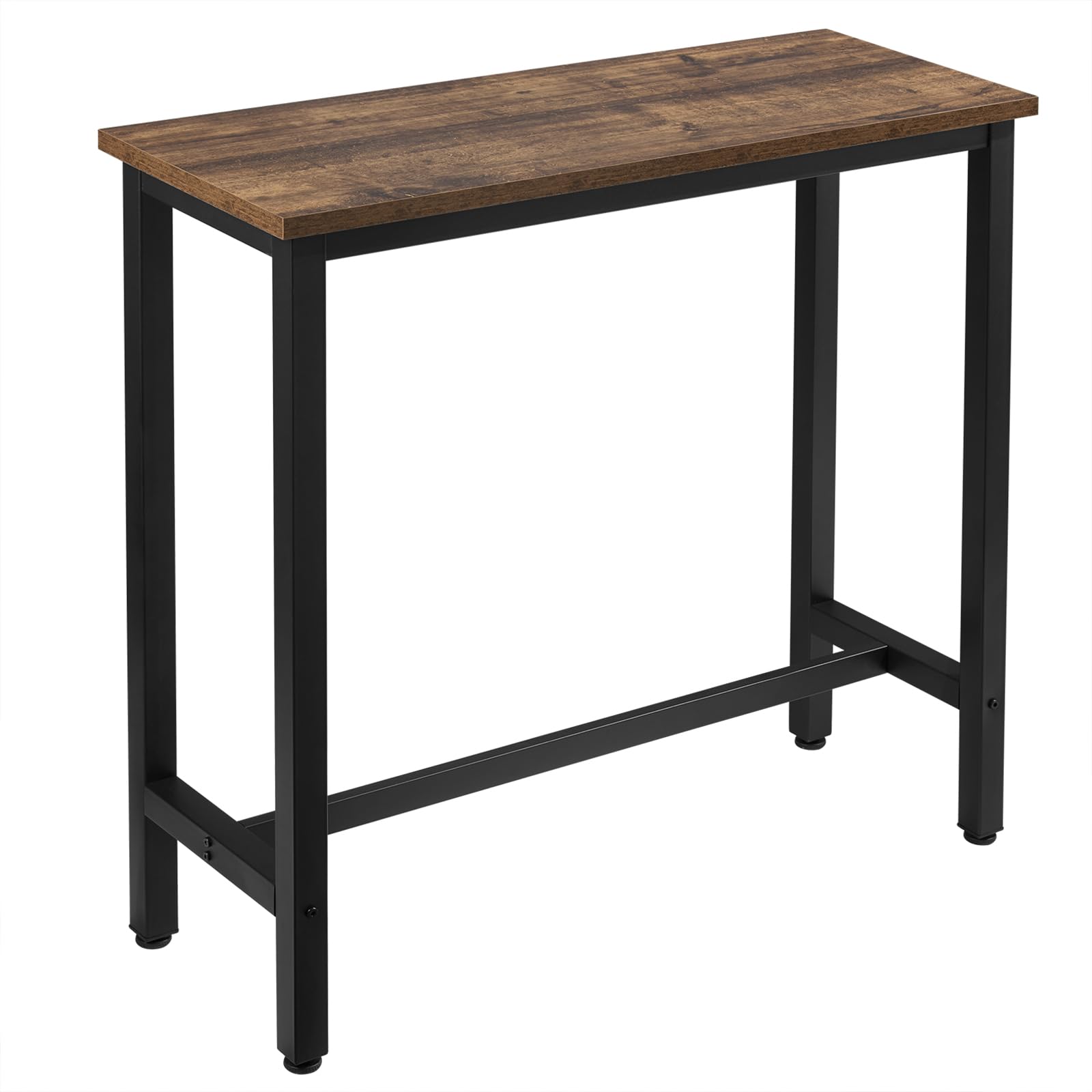WOLTU Mesa de Bar Mesa de Bistro Mesa de Comedor Mesa Alta con Estructura de Metal, MDF, 100x40x100cm (WxDxH) Madera Vintage
