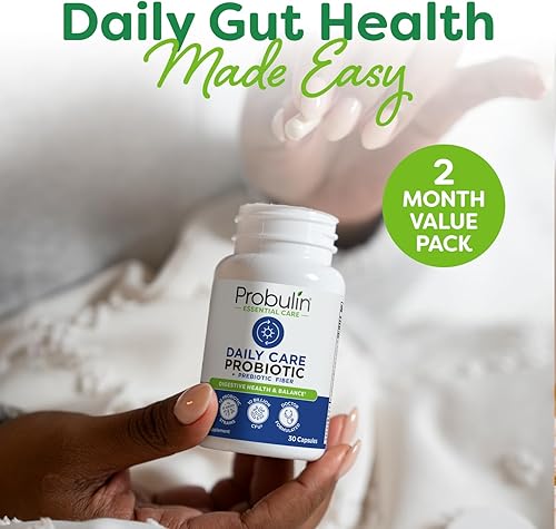 Miniatura 4 de Probulin Suplemento probiótico de cuidado diario, cápsulas de apoyo para la salud digestiva, intestinal e inmune para hombres y mujeres, 10 mil