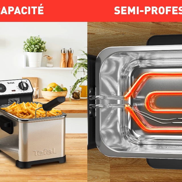 Friteuse Tefal Filtra Pro 3L - 2400W Avec Filtre à Huile Intégré Et Minuteur Digital